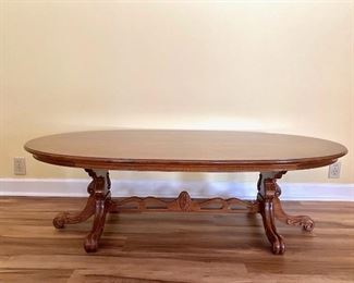 Oval Wooden Coffee Table
