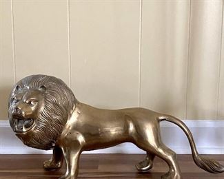 Large Brass Lion 