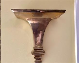 Brass wall sconce