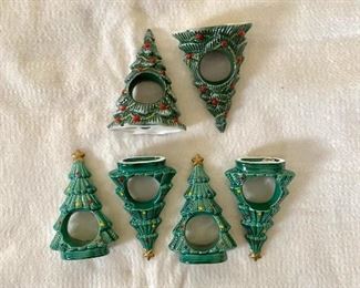 1982 Ron Gordon Christmas Tree Napkin Rings