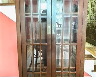 Storage Cabinet with glass front doors