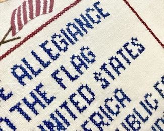 Detail shot of cross stitch