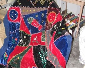 Apollo hand made crazy quilt. one of a kind art 