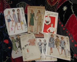 a sample of the thousands of vintage sewing patterns  