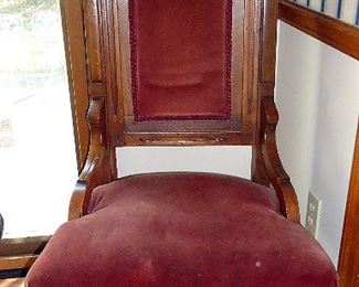 Walnut 1800s Cathedral chair $150