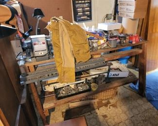 messy workbench, have fun digging