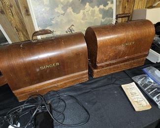 vintage Singer sewing machines and supplies