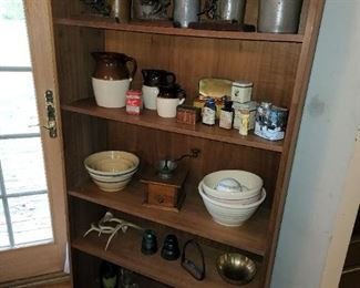 crocks, ceramics, antique bowls and more
