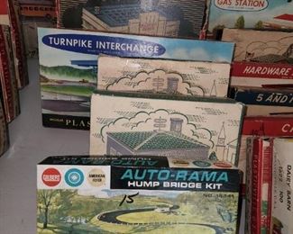 Plasticville houses/buildings. Most vintage and never out of the boxes.