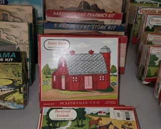 Plasticville houses/buildings. Most vintage and never out of the boxes.