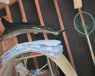 swordfish mount, some damage