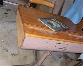 vintage school desk