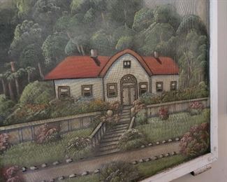 screen paintings purportedly by William Oktavec (family member's home)