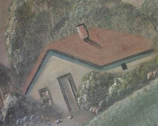 screen paintings purportedly by William Oktavec (family member's home)