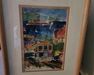 signed watercolor by Jerry Schendel