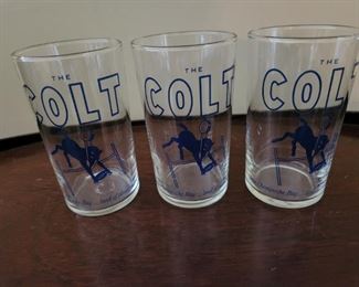 set of 3 Colts glasses