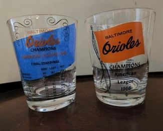 4 Orioles glasses from 1966