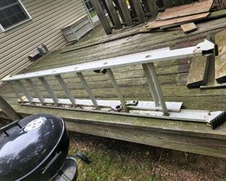 Weber grill and extension ladder