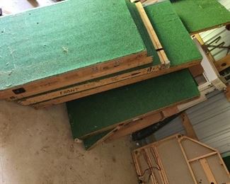 Train garden floor with built in wiring