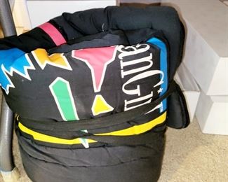 American girl,  sleeping bag