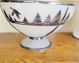 Decorative serving bowl,  sterling silver 