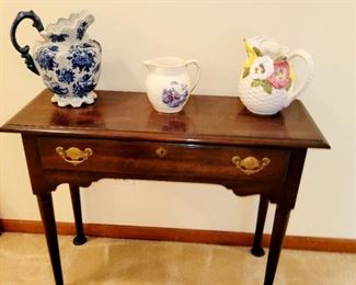 Entry table, hall table, pitcher
