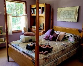 4 poster bed, desk, dresser, 