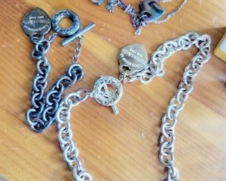 Tiffany necklaces,  bracelet 