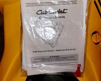 Cub Cadet, single stage, snow thrower