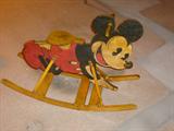 Vintage Large Wooden Mickey Mouse Rocker