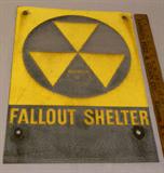 Circa 1949 Tin "FALLOUT SHELTER" Sign