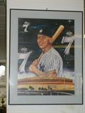 Autographed Mickey Mantle Litho w/ COA