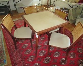 Stakmore folding chairs  and table (2 sets) 6' 8" x 10' Persian Rug