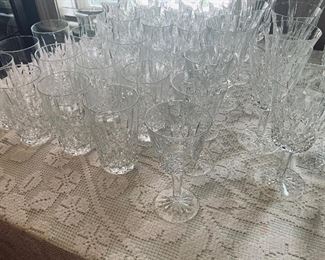 Tables filled with new Waterford crystal Lismore