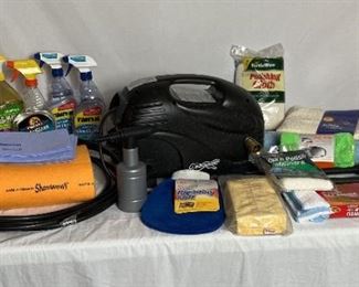 Black Cat Electric Power Washer and Car Cleaning Supplies Including the Shamwow