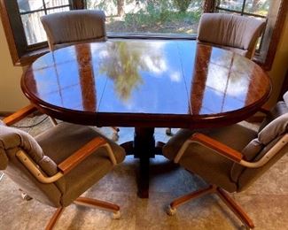 Oval Kitchen Table with Swivel Chairs