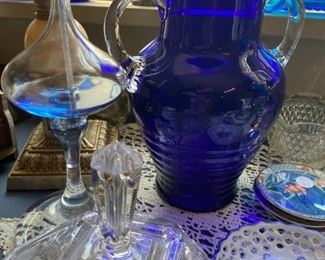 Cobalt glassware