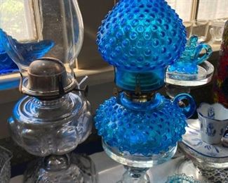 Nice blue hobnail lantern