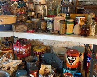 Some of the many tins and advertising items available