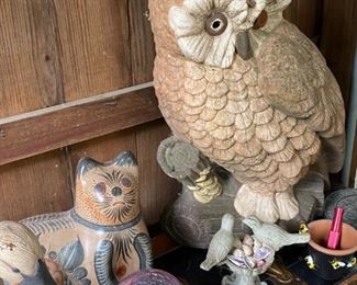 Owl, Mexican cat and more outdoor goodies.