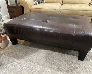 Leather Ottoman 50 x 30 x 17h