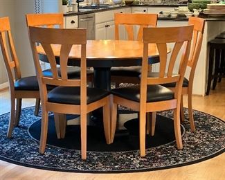 CANDEL KITCHEN TABLE W/ 6 CHAIRS AND A LEAF INSERT