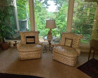 Marble Top Table with Marble Lamp