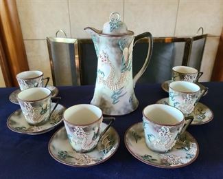 Neat Nippon Dragon Moriage Tea Set