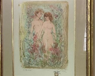 "The First Couple" Limited Edition Lithograph by Edna Hibel (1917-2014),  