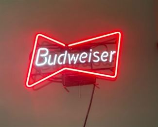 Neon Budweiser sign
