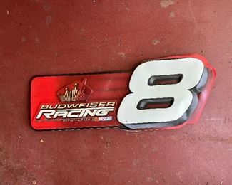Plastic Dale Jr. Budweiser Racing sign