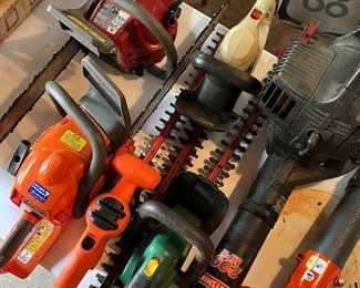 Electric yard and power tools—various condition. Test before you buy!