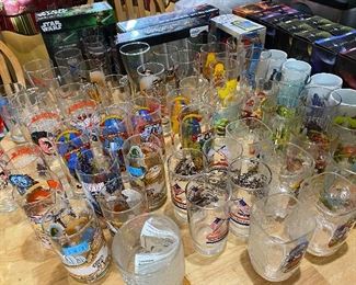 Lots of vintage and modern character glasses
