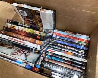 Dvds, also CDs, some cassettes